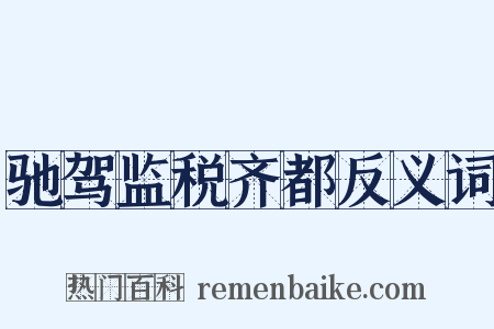 驰驾监税齐都反义词是什么意思的图片